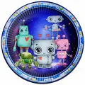 Robot Temalı Karton Tabak (8 Adet)