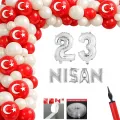 23 Nisan Zincir Balon Süsleme Seti