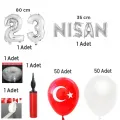 23 Nisan Zincir Balon Süsleme Seti