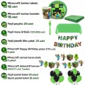 Minecraft Doğum Günü Süsleri Parti Seti (16 Kişilik)
