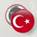 Ay Yıldız Türk Bayrağı Rozet (1 Adet)