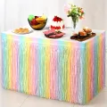 Makaron Renkli Püsküllü Masa Eteği (70x300 cm)