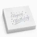 Happy Birthday Gümüş Varaklı Peçete (16 adet)