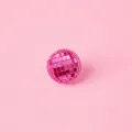 Aynalı Disko Topu Pasta Süsü Pembe 1 Adet (4 cm)