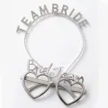 Team Bride Plastik Gözlük Taç Set Gümüş 1 Adet