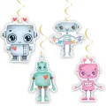 Robot Temalı Asma Süs (4 Adet)