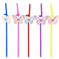 Kelebek Temalı Pipet (10 Adet)