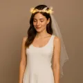 Bekarlığa Veda ışıklı Gelin Tacı (Tüylü - Tüllü)