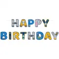 Robot Temalı Happy Birthday Yazısı (170 cm)