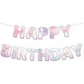 Kelebek Temalı Happy Birthday Yazısı (170 cm)