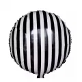 Siyah - Beyaz Çizgili Folyo Balon (45 cm)