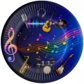 Müzik Temalı Karton Tabak (8 Adet)