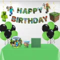 Minecraft Doğum Günü Konsepti Parti Seti (8 Kişilik)