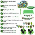 Minecraft Doğum Günü Süsleri Parti Seti (16 Kişilik)