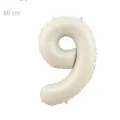 9 Rakam Folyo Balon – Krem – 80 cm (34 inch)
