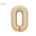 0 Rakam Folyo Balon – Karamel – 80 cm (34 inch)