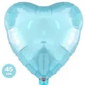 Açık Mavi Kalp Folyo Balon (45 cm)