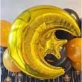 Ay Yıldızlı Folyo Balon Gold (49x55) cm