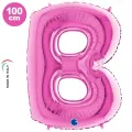 B Harf Folyo Balon – Pembe – 100 cm (40 inch)