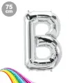 B - Harfi Folyo Balon Gümüş (75 cm)