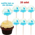 Baby Kürdan Süs Mavi (20 Adet)