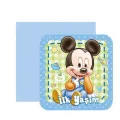 Baby Mickey Mouse Davetiye (6 adet)