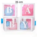 Baby Yazılı Şeffaf Kutu Harf Beyaz 25 cm