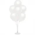 Balon Standı + Beyaz Metalik Balon