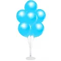 Balon Standı + Açık Mavi Metalik Balon
