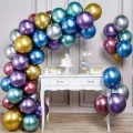 Balon Zinciri - Karışık Krom Balon 70 adet