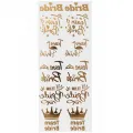 Bekarlığa Veda Team Bride Geçici Dövme Gold (12 Adet)