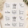 Bekarlığa Veda Team Bride Geçici Dövme Gümüş (12 Adet)