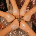 Bekarlığa Veda Team Bride Geçici Dövme Gümüş (12 Adet)