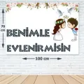 Benimle Evlenirmisin Evlilik Teklifi Afişi 70*100 cm