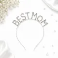 Best Mom Taşlı Lüks Taç Gümüş