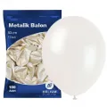 Beyaz Balon Metalik 100 Adet