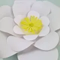 Beyaz Kağıt Çiçek 1 Adet (30 cm)