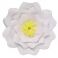 Beyaz Kağıt Çiçek (Gül Kalıp) 1 Adet 30 cm