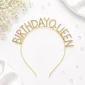 Birthday Queen Taşlı Lüks Taç Gold