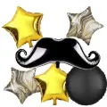 Bıyık Folyo Balon Seti 6 Parça