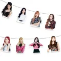 Black Pink Dekoratif Banner - 140x18 cm