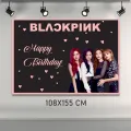 Black Pink Doğum Günü Parti Afişi (108x155 cm)