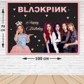 Black Pink Doğum Günü Parti Afişi 70*100 cm