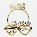 Bride To Be Plastik Gözlük Taç Set Gold 1 Adet