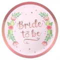 Bride To Be Rose Yaldızlı Tabak 8 Adet