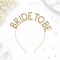 Bride To Be Taşlı Lüks Taç Gold