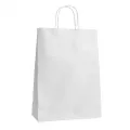 Büküm Saplı Beyaz Kağıt Çanta (18x24 cm)