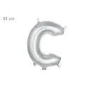 C Harf Folyo Balon – Gümüş – (35 cm - 16 inch)
