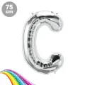 C - Harfi Folyo Balon Gümüş (75 cm)