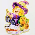 Cadı Halloween Dekor Süs Simli 2D